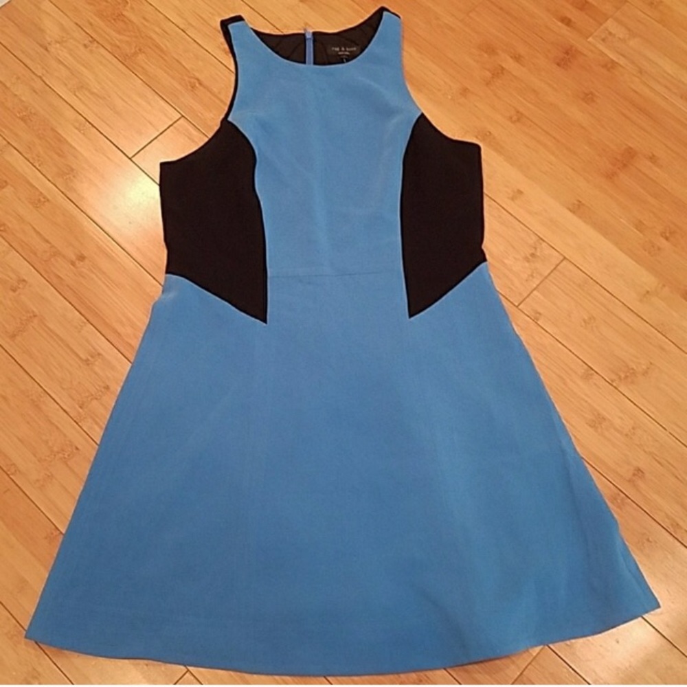 Rag and Bone black and blue dress size 8